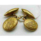 18CT GOLD CUFFLINKS