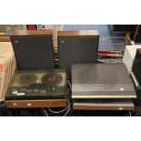 TWO VINTAGE TURTABLES, REEL TO REEL & SPEAKERS - BANG & OLUFSEN