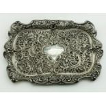 HALLMARKED SILVER DRESSING TABLE TRAY