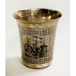 HM SILVER STAMPED 84 RUSSIAN DRINKING CUP 2.1OZ APPROX