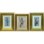 THREE EARLY CHINESE FRAMED PAINTINGS A/F