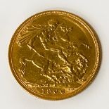 1906 FULL SOVEREIGN GOLD COIN