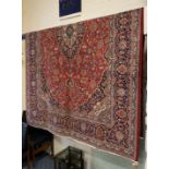 FINE CENTRAL PERSIAN KASHAN CARPET 336CMS X 230CMS