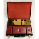 HERMES DRESSING SET IN LEATHER HERMES CASE A/F - NOT COMPLETE