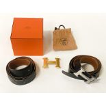 TWO HERMES BELTS - LADIES