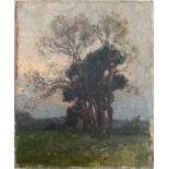 John Noble Barlow (1861-1917). Oil on canvas. “A Landscape With Trees”. Signed.