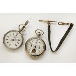 SILVER 800 GRADE PETMETER & A STOPWATCH