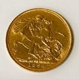 VICTORIAN 1894 FULL SOVEREIGN GOLD COIN