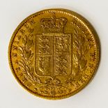 VICTORIAN 1866 FULL SOVEREIGN GOLD COIN