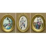 THREE EARLY CHINESE FRAMED PAINTINGS A/F