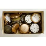 COLLECTION OF VARIOUS POCKET WATCHES & WATCH CASES