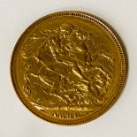 VICTORIAN 1896 FULL SOVEREIGN GOLD COIN