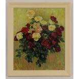 Peotr Keller (1909-1997) “Roses” 1960 Oil on board
