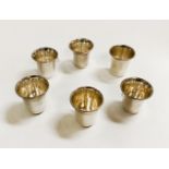 SIX HM SILVER SHOT CUPS - APPROX 6 OZ