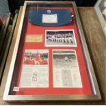 1966 WORLD CUP WINNING TEAMS SEAT 25TH ANNIVERSARY, ENGLAND WINNERS. SIGNED BY BOBBY MOORE, RAY