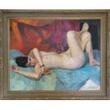 ROMAN PODOBEDOV 1920-2000 RECLAIMING NUDE Oil on canvas 1960