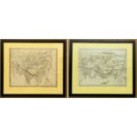 A SET OF TWO OLD MAPS OF ASIA, ASIA MINOR.
