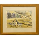RICHARD P COOK SIGNED WATERCOLOUR 55CMS X 68CMS NO FOXING - GOOD CONDITION