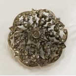 SILVER & DIAMOND BROOCH