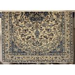 EXTREMELY FINE CENTRAL PERSIAN PARK SILK NAIN RUG 195CMS X 133CMS