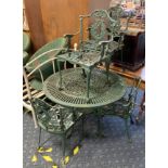 ALUMINIUM GARDEN TABLE & FOUR CHAIRS