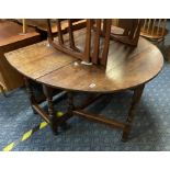 ANTIQUE OAK DROP LEAF TABLE