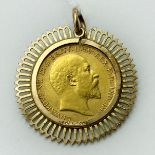 1910 HALF SOVEREIGN WITH A 9CT GOLD PENDANT MOUNT