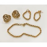 MOSTLY 9CT GOLD JEWELLERY - APPROX 10 GRAMS