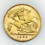 1908 HALF SOVEREIGN