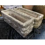 PAIR OF GARDEN TROUGHS