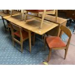 TEAK TABLE, 4 CHAIRS & SIDEBOARD BY JENTIQUE