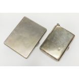 HM SILVER CIGARETTE CASE WITH HM SILVER CIGARE CASE - APPROX 8 OZ IN TOTAL