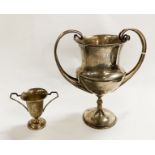 H/M SILVER TROPHY & 1 OTHER SMALLER