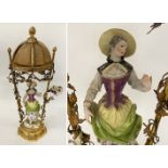 CONTINENTAL FIGURE LAMP - APPROX 42CM H