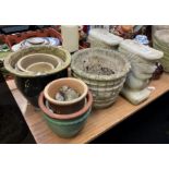 COLLECTION OF GARDEN POTS ETC