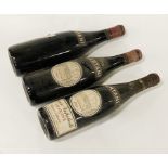 THREE BERTANI BOTTLES OF RED WINE C1964