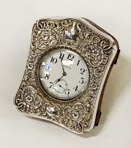 H/M SILVER 8 DAY TRAVEL CLOCK