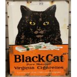 ENAMEL BLACK CAT CIGARETTES SIGN