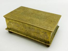 VOC (DUTCH EAST INDIA COMPANY) BATAVIAN BRASS BOX