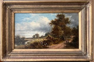 ALFRED BANNER (1882-1911). PAIR OF OILS ON CANVAS. “ENGLISH COUNTRY SCENES”. SIGNED