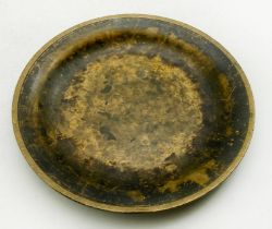 EARLY BRONZE SHALLOW BOWL / PLATE BY JUST ANDERSON (1884-1943)