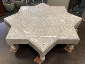 ISLAMIC MOTHER OF PEARL LOW TABLE - A/F