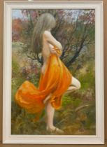 DENIS CHERNOV (XX CENTURY) “FOREST NYMPH” 2005 OIL ON CANVAS, 80CM X 56CM