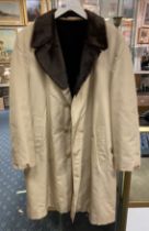 AQUASCUTUM SILK MENS FUR LINED COAT