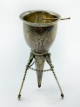 1877 VICTORIAN SOLID SILVER POSY HOLDER BY WILLIAM NEAL, LONDON