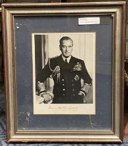SIGNED FIELD MARSHALL MONTGOMERY PHOTO ALBUM ALONG WITH LORD MOUNTBATTEN PICTURE ALBUM & SWAGGER