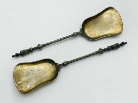 PAIR OF HALLMARKED SILVER SERVING SPOONS