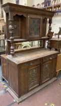 HEAVILY CARVED SIDE BOARD / DRESSER