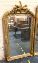 GILT WOOD BIRD TOP MIRROR