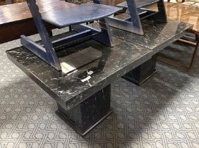 PAIR OF MARBLE SIDE TABLES